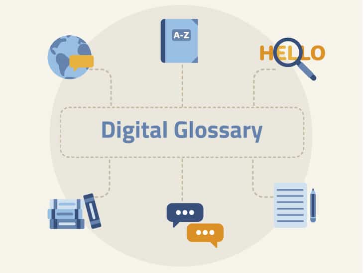 digital glossary illustration