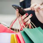 Image showing a girl with shopping bags