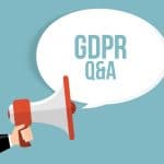 GDPR Question and Answer Megaphone illustration