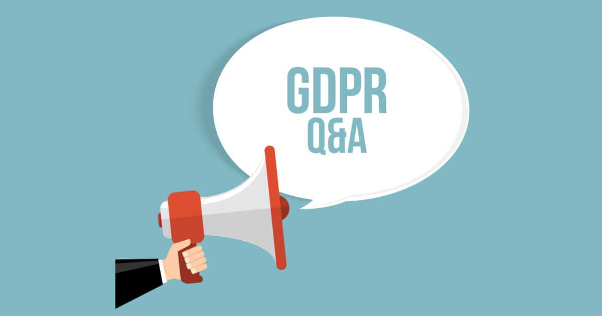 GDPR Question and Answer Megaphone illustration