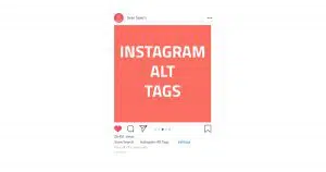 Screenshot of Instagram with text of alt tags