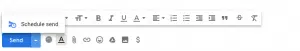 Gmail schedule send button on email composer