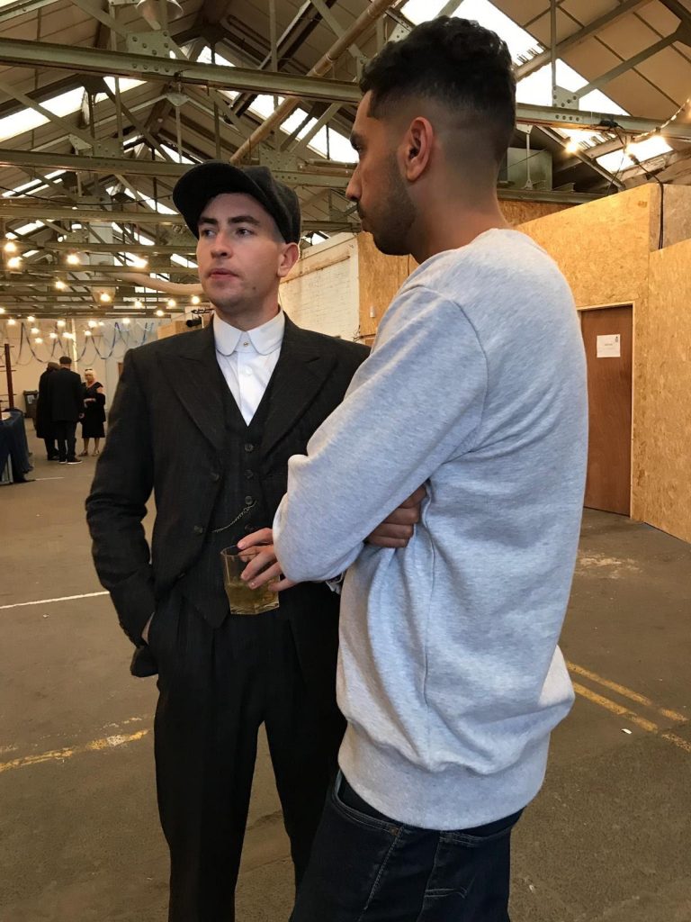Sam From Siren Search with a peaky blinder actor