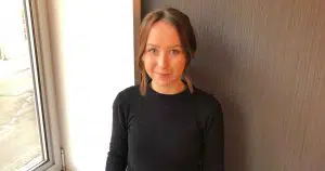 Photo of Rebecca in the office