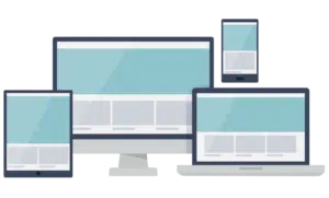 Various screen sizes with computer, laptop, tablet and mobile