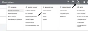 How To Add Share Negative Keyword