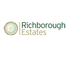 Richborough Estates logo in green and purple
