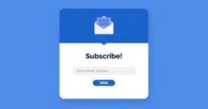 Illustrated subscribe email popup