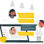 Illustration of live chat on a website