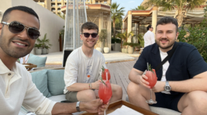 Siren team enjoying drinks