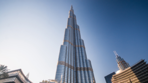ground view of Burj Al Khalifa