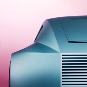 Instagram image of the back of the new Jaguar concept on a pink background
